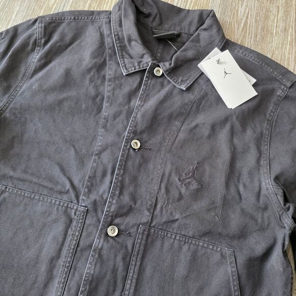 Air Jordan Essentials Chicago Work Jacket Black Men's Large L Nike FN4527-010 LE - Picture 4 of 9